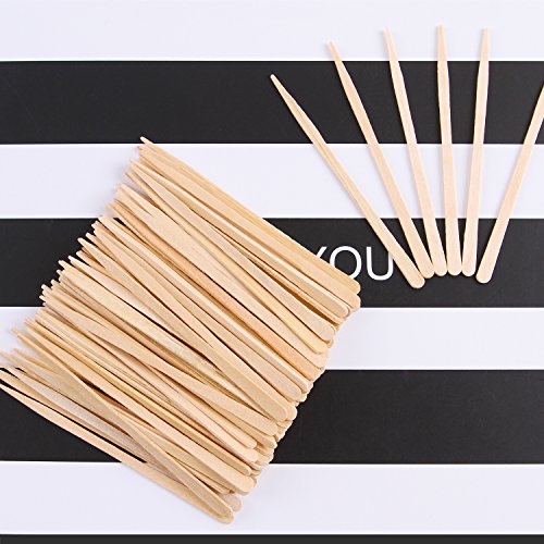 Aneco 800 Pieces Wood Wax Applicator Sticks Wax Spatulas Small Wood Spatulas Applicator for Hair Eyebrow Removal, 2 Style