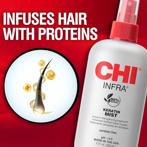 CHI Keratin Flex Finish Hair Spray, Lightweight Spray For Long-Lasting, Smooth Styling, Eliminates Frizz & Flyaways & Seals Out Humidity, 10 Oz (Pack of 2)