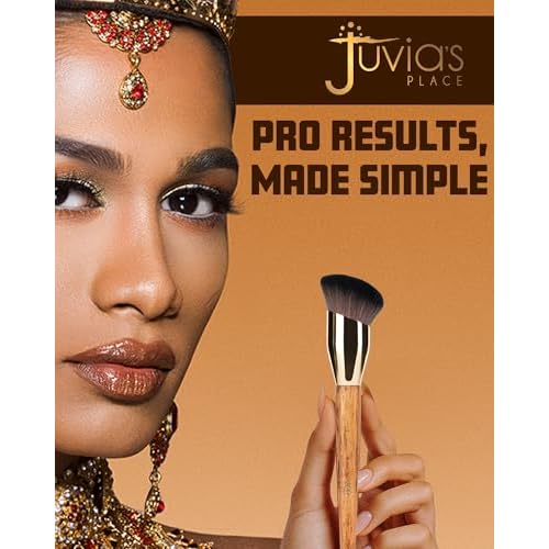 Juvia's Place BRONZED J302 Cream Foundation Brush - Dense Soft Bristles for Smooth Blending, Airbrushed Finish - Ergonomic Handle for Precision Contour - Foundation, Cream, Liquid & Mousse Formulas