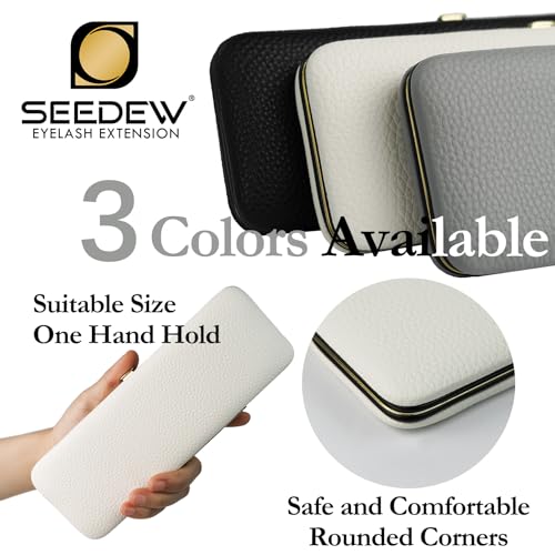Lash Tweezers Organizer, Eyelash Extension Tweezers Bag, Soft PU Leather 8 Positions Rounded Corners Portable, Individual Storage Case Box for Tweezers, Makeup Brush, Slender Small Tools(Black)