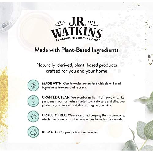 J.R. Watkins No-Rinse Foaming Hand Cleanser ? Hand Soap in Pump Dispenser ? Bathroom & Kitchen Foam Cleaner ? All Natural, Alcohol Free, Lemongrass, 1.6 fl. Oz., 6 Pack