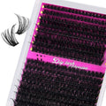 Lash Clusters 320PCS Individual Lashes D Curl Eyelash Clusters Mixed Length Cluster Eyelash Extensions Clusters Lashes with Thin Band Soft False Eyelashes DIY at Home(60D+80D,D-Mix9-16mm)