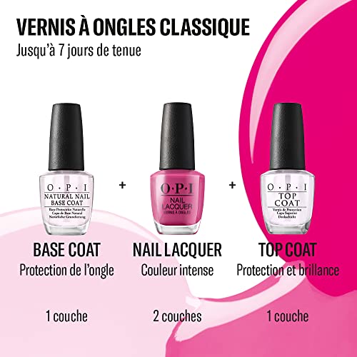 OPI Nail Polish Top and Base Coat, Protective High-Gloss Shine, 0.5 Fl Oz, Natural