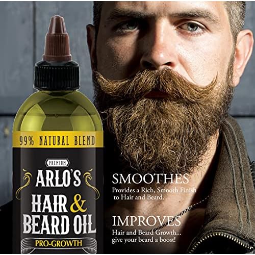 Arlo's Pro-Growth Hair and Beard Oil 8 oz. - Hair Oil, Mustache Oil and Beard Oil Growth