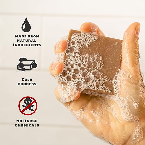 Dr. Squatch Natural Men¡¯s Bar Soap - Cold Process Body Soap Bar with Natural Oils - Gifts for Men - Summer Citrus, Coconut Castaway, Fresh Falls, Eucalyptus Greek Yogurt & more (5 oz, 5-Pack)