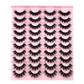 DIY Eyelash 3D Artificial Mink False Eyelashes 20 Pairs - Wholesale Fluffy Long Thick Lashes, Natural Look Imitation Mink, Reusable Makeup Eyelashes (ja-08)