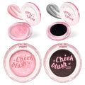 2 Pcs Gradient Blush for Cheeks - cream blush, Luxuriously Creamy & Blendable Color,Long-Lasting & Buildable Cheek Makeup in Crystal Clear Case for Natural Flush