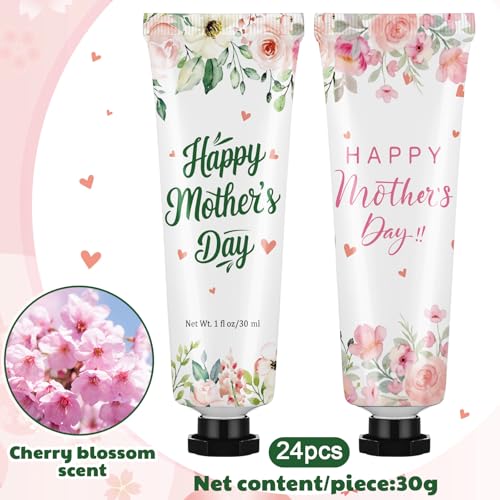 Loopeer 24 Pcs Mother's Day Hand Cream Gift Set - Bulk Gifts for Mom, Travel Size Lotion for Appreciation from Daughter or Son Mothers Day Gifts Bulk
