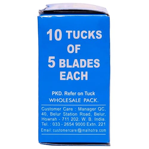 50 Topaz Stainless Steel Shaving Blades