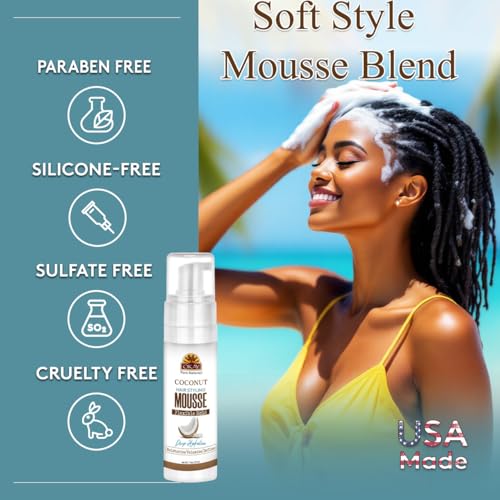 OKAY Coconut Hair Styling Mousse - 8 oz / 222 ml