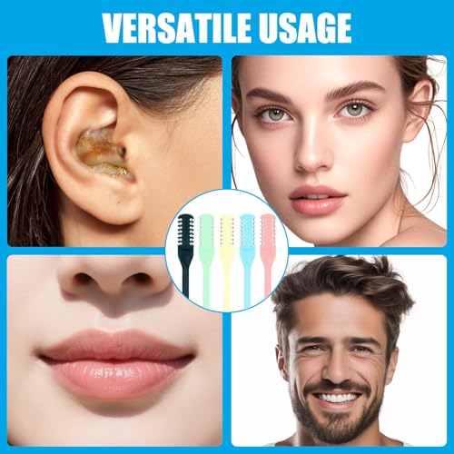 15 Pack Manual Noses Hair Trimmer, 2-in-1 Nasal Hair Cutter, Noses Hair'sRemover for Women & Men, Nasal Hairs Trimming Tool with Cleaning Brush Nose Hair Cutter