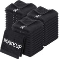 Riakrum 50 Pcs Makeup Washcloths Cotton Makeup Remover Towels Cosmetic Face Towel Absorbent Soft Facial Towels for Women Girls Face Cleansing Skin Care Gifts, 9.8 x 9.8 Inch (Black)