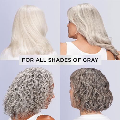 L'Oreal Paris EverPure Silver Care Sulfate Free Shampoo and Conditioner Set, Nourishing Vegan Formula with Peptides for Brightening Gray Hair, 1 Kit