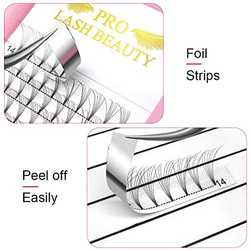 Premade Volume Eyelash Extensions 7D-C-0.07-14 Short Stem Premade Fans Eyelash Extensions 9 to 20 mm Pre made Lash Fans 3D 5D 7D Volume Lash Extensions .07 .10 C D Curl(7D-C-0.07,14mm)