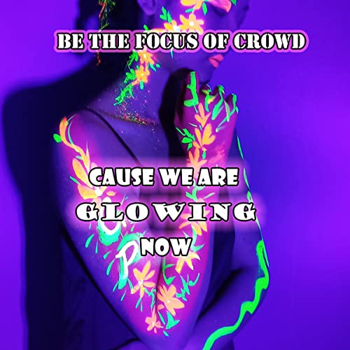 Bowitzki UV Neon Face and Body Paint 8 x 30ml /1 oz Liquid Large Kit Black Light Glow in the Dark Makeup Set Fluorescent Painting for Adults Music Festivals Party Halloween Christmas