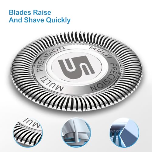 Replacement Heads Compatible with Philips Norelco 5000 Series, SH50 Replacement Blades for Philips Norelco SH50 Shavers, HQ8 Head for Norelco 5000 Shaver