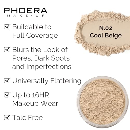 PHOERA Foundation 3-in-1 Contour Makeup Kit - Highlighter, Blush & Bronzer Sticks for Sculpting Cheeks (Porcelain/Nude)