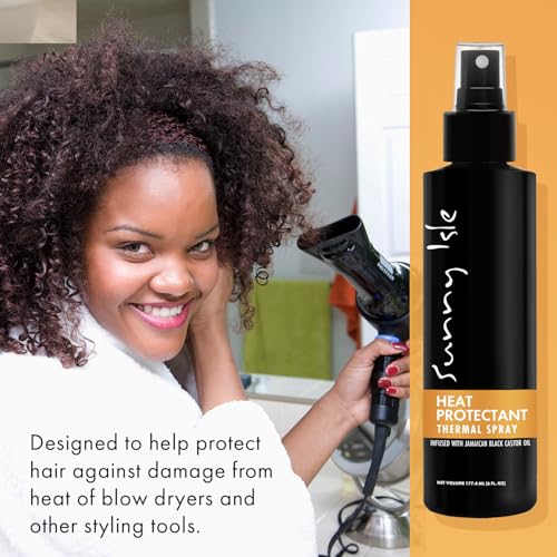 Sunny Isle Heat Protectant Thermal Spray, Jamaican Black Castor Oil