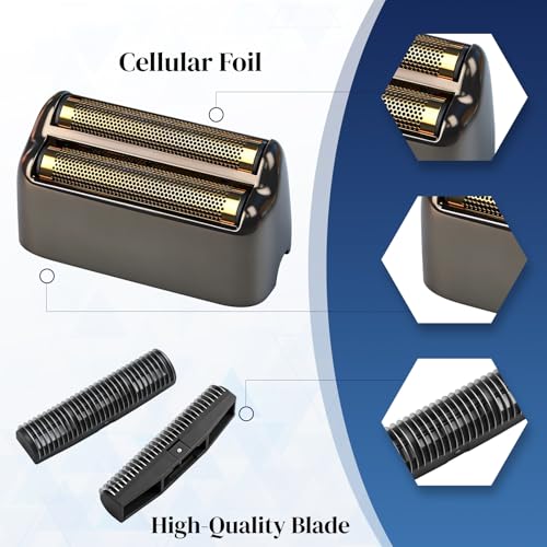 3 Pack Shaver Replacement Foil and Cutters Compatible with BaBylissPRO Double FXFS2 Metal Shaver foil Replacement (Black 3 Pack)