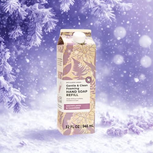 Bath & Body Works SNOWFLAKES & CASHMERE Gentle & Clean Foaming Refill 32 fl oz
