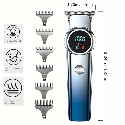 Hair Clippers for Men.Cordless Electric Hair Cutting Set. Rechargeable clipper, grooming kit. with LCD Display. Guards for Mens Haircut . Hair Cutting Kit with Pouch. Gift for men (Hair Clippers Set)