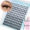 Manga Lash Clusters Kit Fairy Eyelash Clusters Kit Wispy Lash Extension Kit 8-16MM Anime Eyelash Extension Kit Natural Lashes Clusters Spiky Individual Lashes with 2-IN-1 Lash Bond&Seal and Tweezers