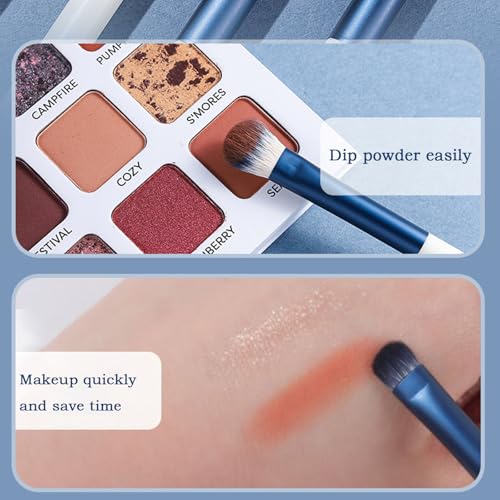 Makeup Brushes 10pcs Make Up Brush Set Premium Synthetic Foundation Concealers Eye Shadows Makeup Brush Kit Make Up Tool with a Triangle Powder Puff & Travel Bag