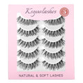 KSYOO Lashes Wispy Natural False Eyelashes Cat Eye Lash Strips Soft Fake Eyelash D Curl Strip Lashes Lightweight Wispy Eyelashes Thin Clear Band Comfortable with Natural Looking