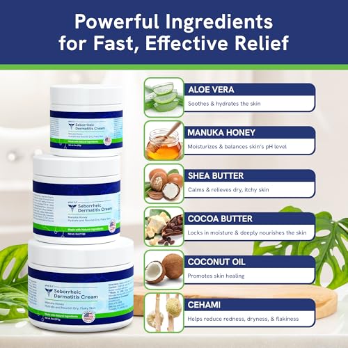 pHat 5.5 Seborrheic dermatitis Moisturizing Cream & Face Lotion for Women - Soothing Redness for Face & Body Cream - Hydrating Face Cream for Dry Skin & Anti Itch Lotion (2oz)