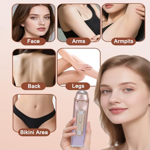 2 in 1 Bikini Trimmer for Women Dual Head Electric Razor IPX7 Waterproof Wet/Dry Use Women Electric Shaver, Body Facial Hair Remover for Bikini Legs Arm Underarm, Rechargeable