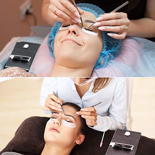 Maitys Lash Tile Glass Pallet Eyelash Crystal Pallet Bigger Size Extension Tile False Lash Tray Strip Adhesive Glue Holder for Eyelash Extensions(5.9 x 3.94 x 0.31 Inch,Transparent)