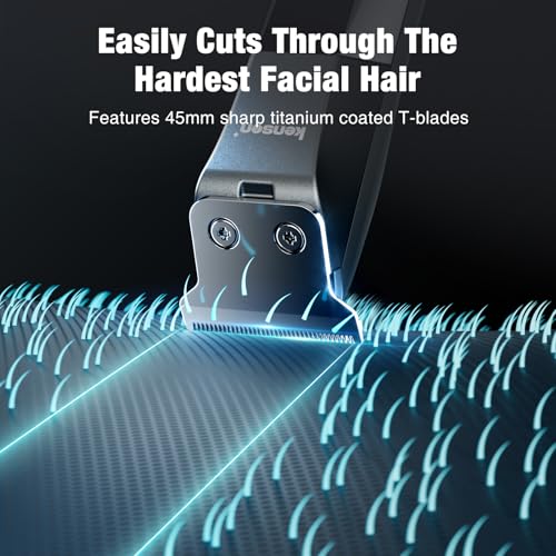 Body Hair Trimmer for Men - Kensen Electric Groin & Pubic Hair Trimmer, Rechargeable Ball Shaver Groomer, Waterproof Mens Body Groomer Kit for Sensitive Areas, Cordless for Wet/Dry Use (Gray)