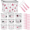 40 Pcs Ballet Dancer Makeup Bag&Keychain Ballerina Makeup Bags Elegant Ballet Cosmetic Travel Organizer Toiletry Bags Inspirational Gift for Dancers Learner lover Thank You Gift for Teacher