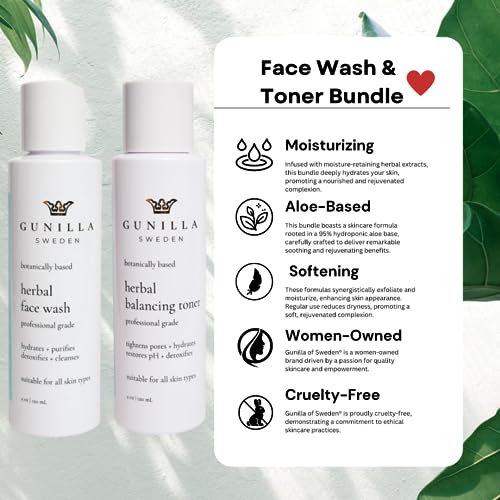 Gunilla Herbal Face Wash & Balancing Toner Bundle