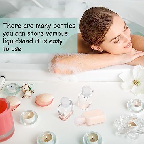 Boao 150 Pcs 1 oz/30 ml Portable Travel Bottle Clear Plastic Empty Bottles Refillable Reusable Bottles Containers for Travel Outdoor Camping Business Trip