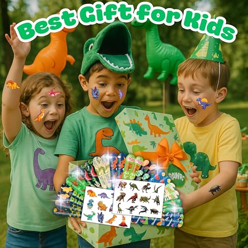 48 PCS Dinosaur Party Favors 24PCS Tattoos 24PCS Slap Bracelets Wristbands Perfect for Dino Themed Birthday Baby Showers or Classroom Rewards Ideal Decor and Gifts for Girls and Boys