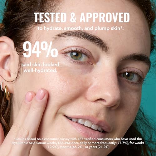 Good Molecules Hyaluronic Acid Serum Pack 2 ? 30 ml Each | 1% Hyaluronic Acid, Non-Greasy Ultra Hydrating Serum, Facial Moisturizer for Plumper Skin, Skin Care for Face