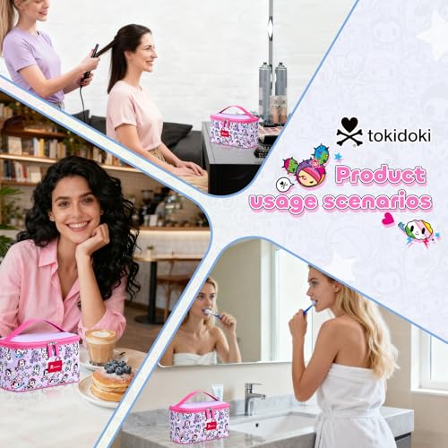 Tokidoki Official Licensed Travel Makeup Bags Toiletry Bags for Women Cosmetic Organizer Bag Large Capacity Travel Makeup Case Organizer