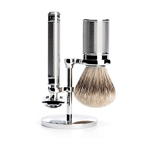 M?HLE Chrome Stand for Traditional & Classic Series Safety Razors & Shaving Brushes | Shave Accessory | Modern Design