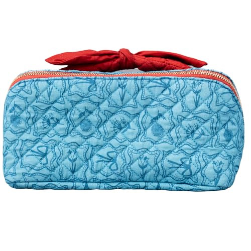 ban.do Getaway Quilted Toiletry Bag with Bow Handle and Satin Interior (Flowers and Bows)