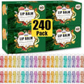 AZEN 240 Pack Lip Balm, Natural Lip Balm Bulk, Lip Care Product, Moisturizing Lip Balms for dry cracked lips, Valentines Gifts Easter Basket Stuffers - 10 Flavors
