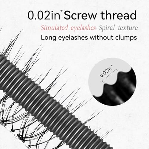 Iron Wand Mascara,New Metal Curl Waterproof Mascara, Tubular Eyelash Primer Waterproof Long Curling, Brushless Mascaras for Natural and Non-smudged Eyelash,Black (Pack of 1)