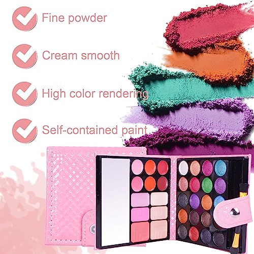 FantasyDay All-in-one Holiday Makeup Gift Set | Full Makeup Kit for Women Essential Starter Bundle Include 20 Highly Pigmented Shimmer Eyeshadow Palette,3 Blush,3 Face Powder, 6 Lipgloss, Brush