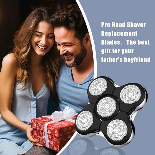 4Pack Shaver Replacement Head Compatible with Remington Balder Pro Head Shaver ModelSPR-XR7000,with 2 Sweeping Brush