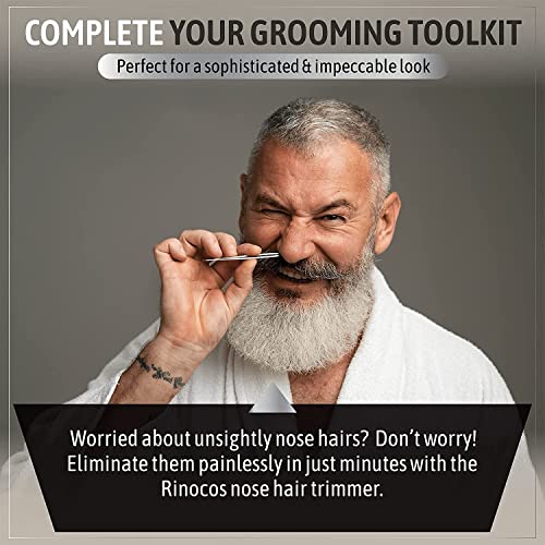 [Made in Korea] Hand-Made Nose Hair Trimmer for Men - Nasal Clippers, Nose Hair Clippers, 304 Surgical-Grade Stainless Steel, Eyebrow Trimmer, Third-Generation Craftmanship (Blue)