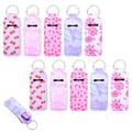 10 PCS Lip Balm Sleeves Holder Keychain, Lipbalm Sleeve Pouch Organizer with Clip, Portable Lipstick Holder Key Chain Lip Gloss Case for Women Christmas Gfts Lipstick Holders for Badge Reel