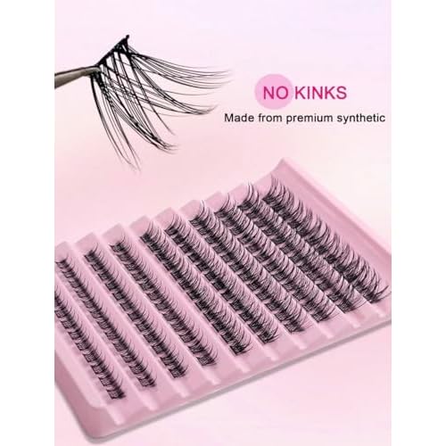 120 Lash Clusters, Individual Cluster Lashes, 8-16mm Wispy, Thin Band, Natural False Eyelashes, Style "Enchanted"