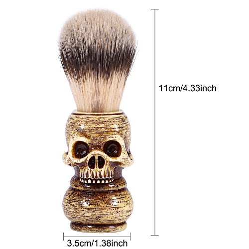 ¡¼?????????????????? ??????????¡½ Mens Skull Head Salon Beard Shaving Brush