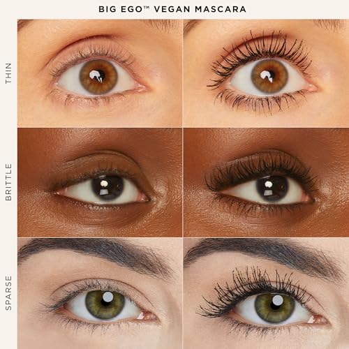 tarte big ego mascara ? Ultra-Black, Long-Wear Vegan Mascara for Fuller, Longer, Volumized Lashes, Cruelty Free