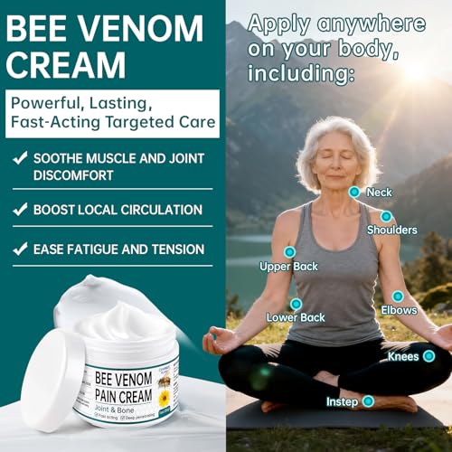 New Zealand Bee Venom Cream for Body Part, 2 PCS Specially Selected Bee Venom Cream, Designed for Daily Care of Back, Neck, Hands, and Feet, Comfortable Care Experience